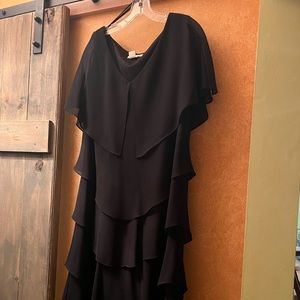 Patra black layered dress